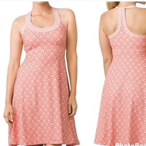 Prana Cali Summer Peach Botania Racerback Dress Medium